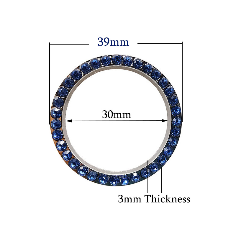 Auto Car Bling Decorative Accessories Automobiles Start Switch Button 1 Decorative Diamond Rhinestone Ring Circle Trim5